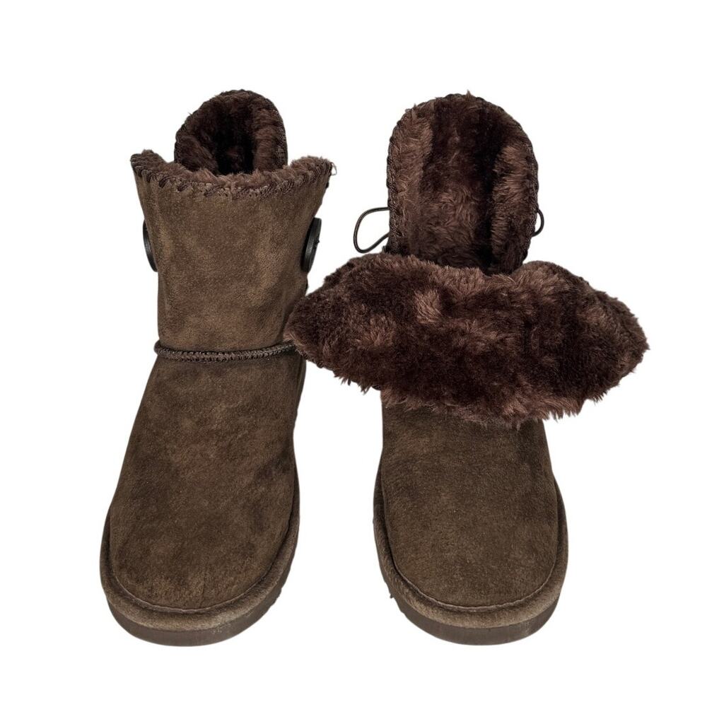 1990s–2000s Lamo Essential Shearling Suede Button Boots 7.5/8